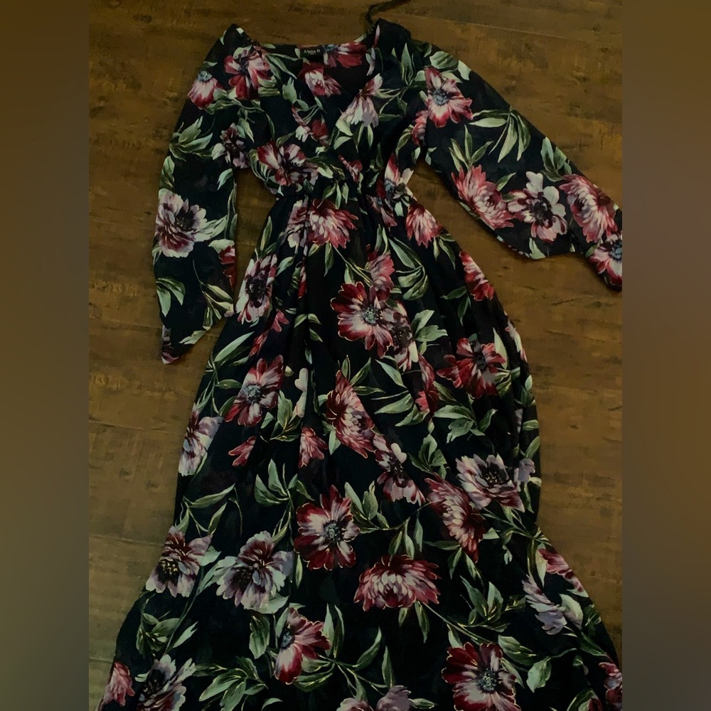 Alexa B floral flowy maxi dress